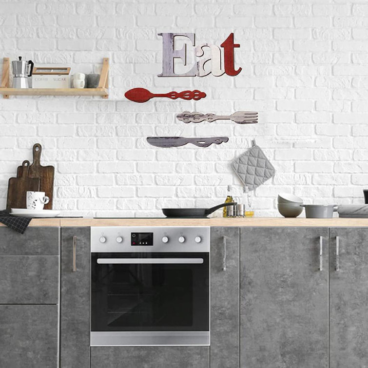 Gracie Oaks 4 Piece Rustic Eat Wall Décor Set Wayfair